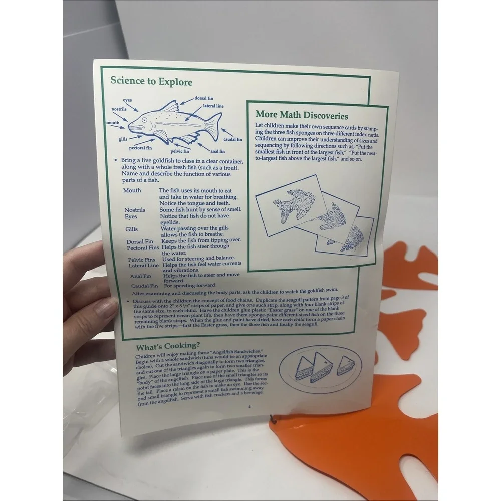 Vintage 93 Lakeshore Learning Blue Sea Fishing Language Kit Complete NEW LC5046